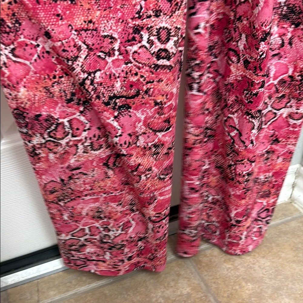 Calvin Klein Pink Animal Sleeveless Jumpsuit - Picture 4 of 9